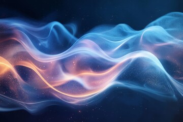 Obraz premium Abstract Waves Digital Background, Generative AI