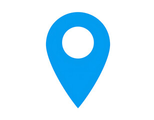 Simple Blue Location Pointer Icon Design Element