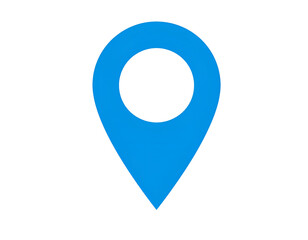 Simple Blue Location Pin Icon Graphic Design Element