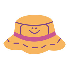 Cute Hat Bucket Vector