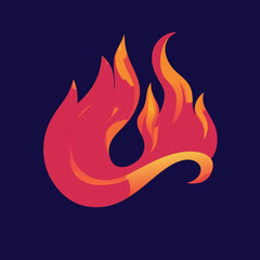 Abstract Fire Icons – Stylized Flame Symbol Collection
