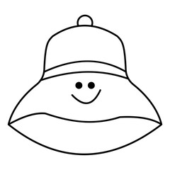 Cute Hat Bucket Vector