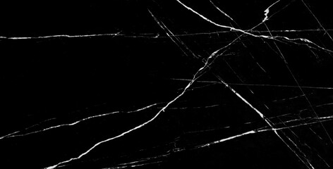 Black marble texture. white pattern on black stone