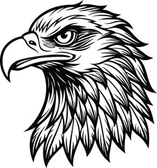 Fototapeta premium Eagle head silhouette vector design
