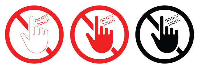 Do Not Touch Sign &ndash; Vector Icon Set