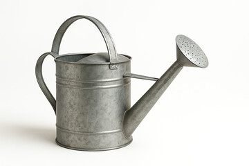 A vintage metal watering can with a rustic finish, perfect for gardening, watering plants, and adding charm to indoor or outdoor decor.