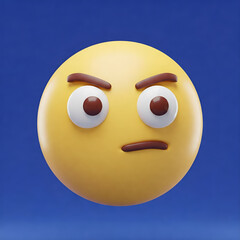 Angry and skeptical emoji