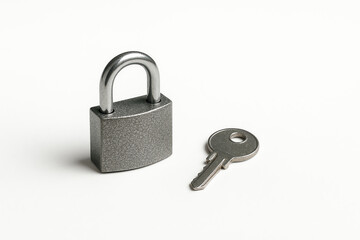 A close-up image of a metallic padlock beside a key, symbolizing security and protection. This visual emphasizes the importance of safeguarding valuable information or belongings.