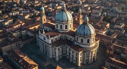 Fototapeta premium Cathedral of Mantua Aerial View in Italy
