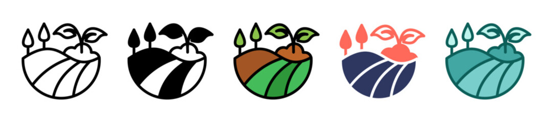 Agriculture multiple icon