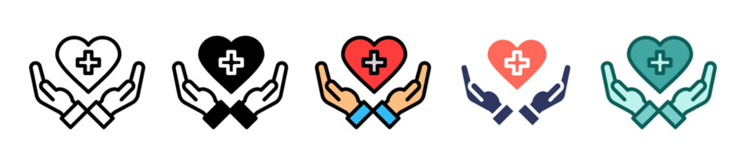 Obraz premium Healthcare multiple icon