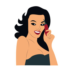 Woman Holding Red Chili Pepper Portrait