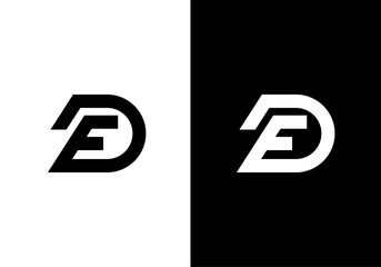 ED, DE monogram logo design