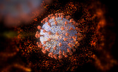 Coronavirus cell or covid-19 cell disease