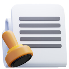 Legal Stamp 3D Illustration