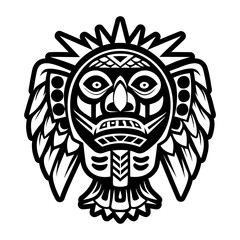 A filled style icon of totem symbol