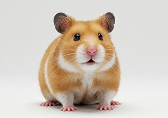 Adorable Golden Hamster Portrait Fluffy Pet Animal Cute Rodent Small Mammal Wildlife Photography Fur