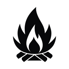 campfire flames icon vector illustration