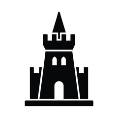 castle tower icon vector illustration