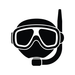 diving mask snorkel icon vector illustration