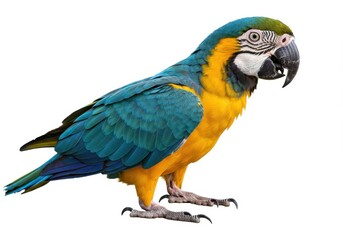 Blue Gold Macaw Parrot Bird Tropical Wildlife Animal Pet Zoo Green Beaks Wings Avian Fauna Yellow