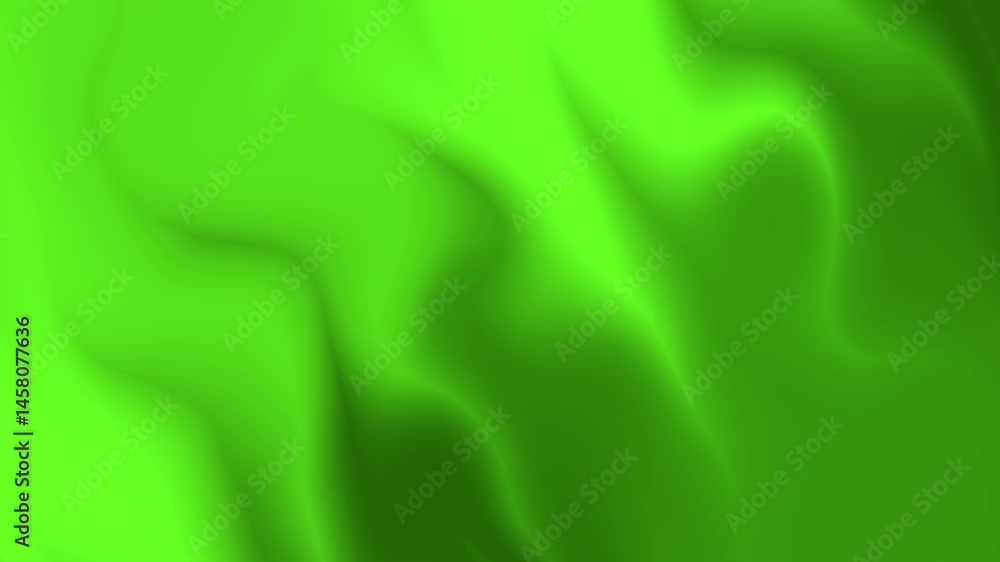 Poster soft green silk satin fabric with a wavy texture creates a flowing abstract background pattern