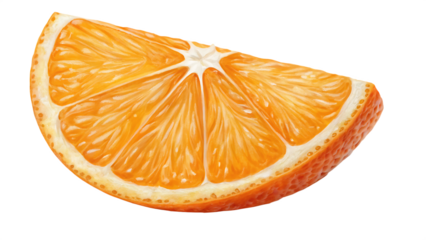 orange slice isolated on white background
