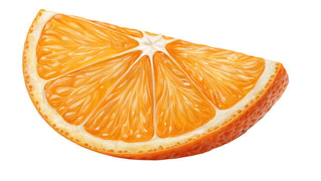 orange slice isolated on white background