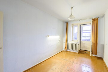 interior apartment room home decoration, preparation of house for sale old sloppy not modern