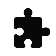 puzzle piece fitting icon vector illustration
