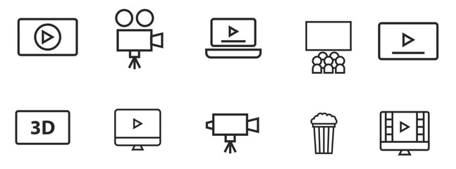 icon, media, vector, social, communication, business, online, illustration, design, digital, set, network, marketing, web, video, line, internet, symbol, website, content, technology, message, concept