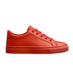 Png of Stylish red sneaker in a minimalist design, perfect for casual wear and making a bold statement.