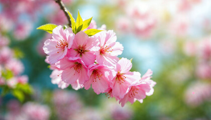 Fototapeta premium pink flowers in spring