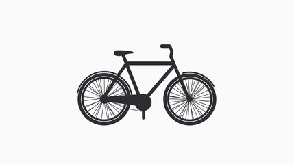 Fototapeta premium Classic bicycle silhouette, simple graphic design, for use in various marketing materials