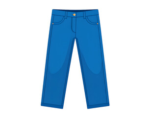 Classic Blue Denim Jeans: A Simple Fashion Illustration