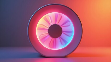 Electric fan blades spinning, 3D airflow effect