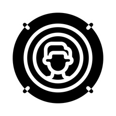 influencer branding glyph icon