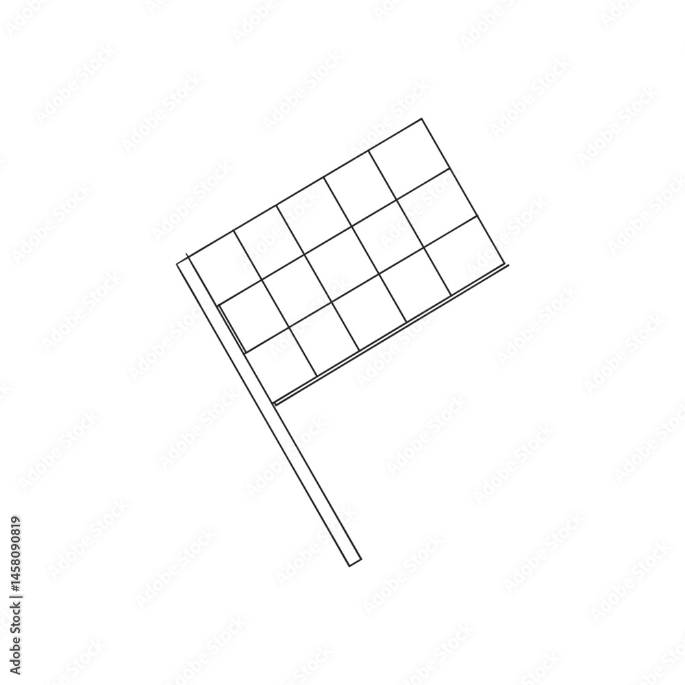 Poster racing flag icon vector. race flag icon. checkered racing flag icon. continuous line