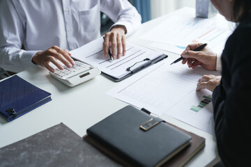 Business People Meeting Design Ideas professional investor working new start up project. Concept. business planning in office