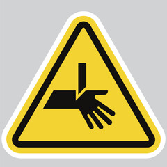 Cutting Hazard Warning Sign &ndash; Blade Safety Alert for Finger Injury Prevention