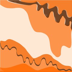 Caramel Melting Background with Liquid Texture,Warm Caramel Drip Background for Packaging, Branding, and Digital Designs - High-Resolution EPS File