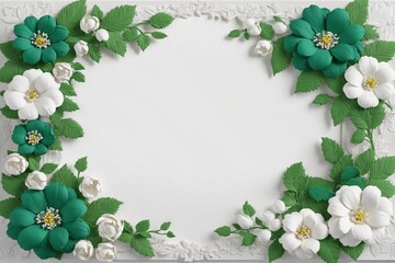 mint color and emerald color and white color paper