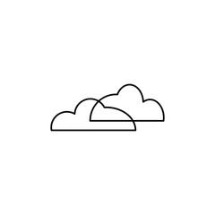 Cloud icon line design template isolated