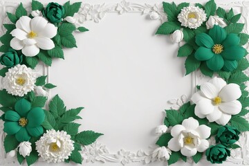 mint color and emerald color and white color paper