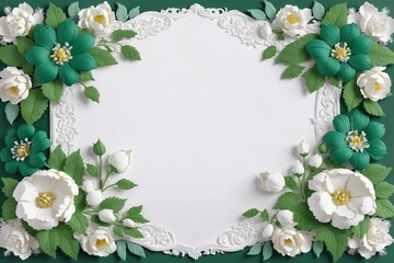 mint color and emerald color and white color paper