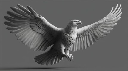 Obraz premium 3D eagle render suitable for canvas, posters or banners--symbol of strength and animal grace. 