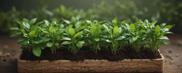 Vibrant green leaves cradle tiny coffee seedlings ,  growth,  robusta,  background