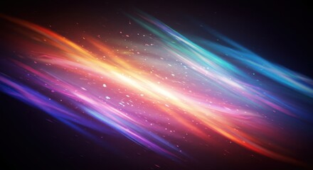 Abstract Light Trails With Vibrant Colors