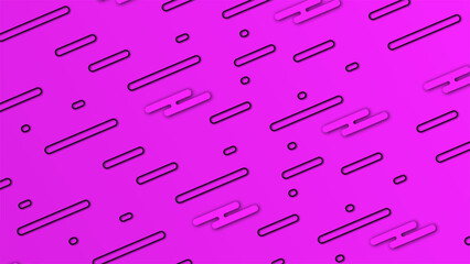 Minimal Geometrical basic pop style shapes over Pink background