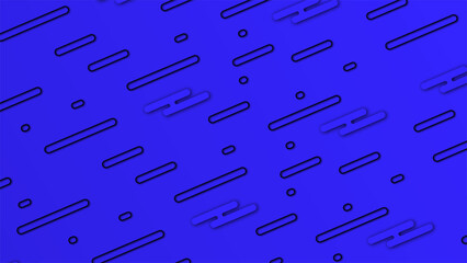 Minimal Geometrical basic pop style shapes over Blue background